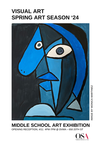 Picassoesque image in blue
