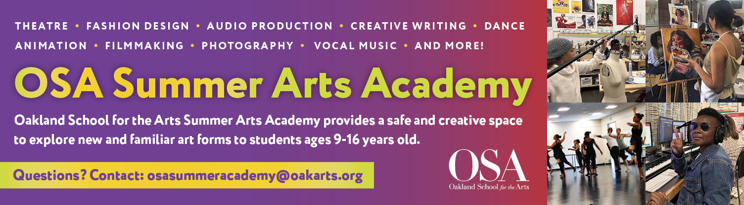 Summer Arts Academy banner for landing page