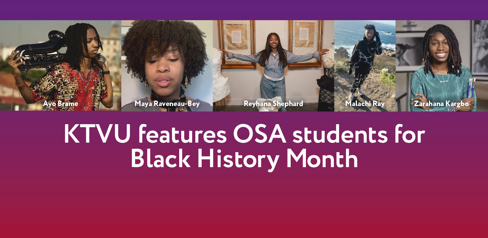 KTVU add featuring OSA students for Black History Month