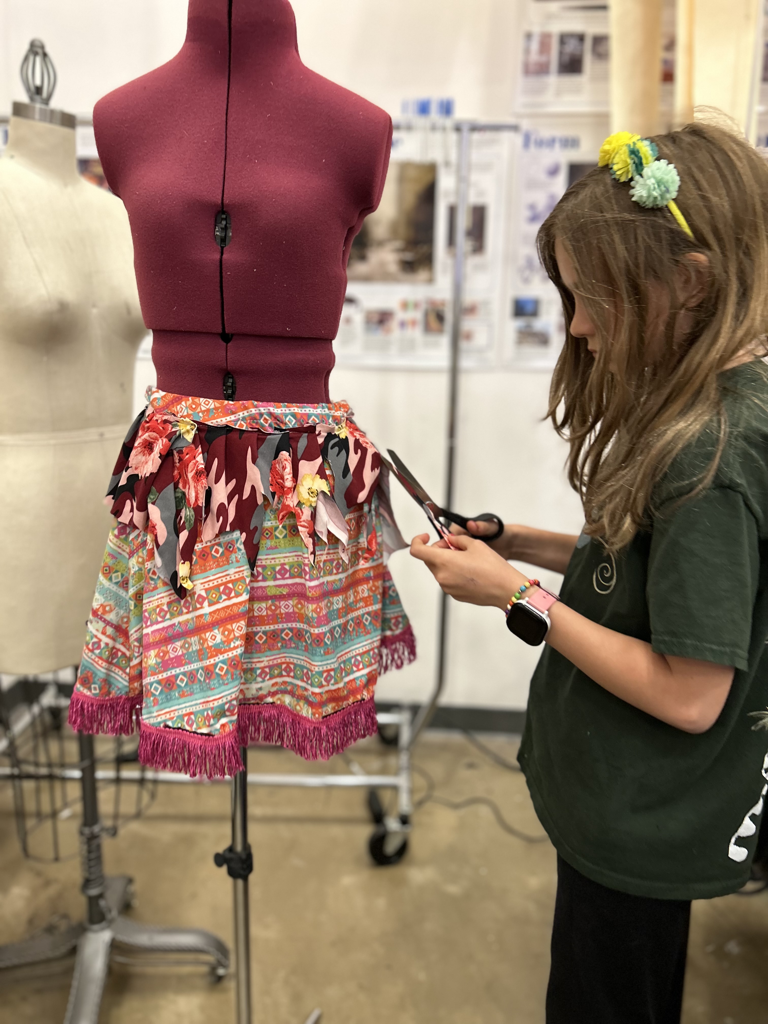 Summer Program Fashion student designs a skirt