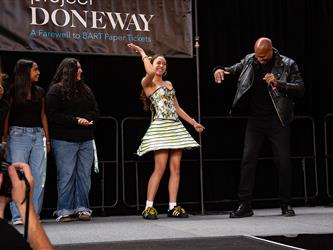 Project Doneway BART paper tickets Fashion Show images