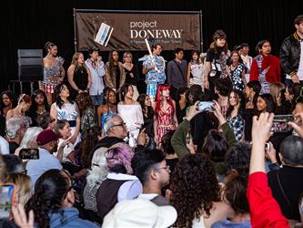 Project Doneway BART paper tickets Fashion Show images