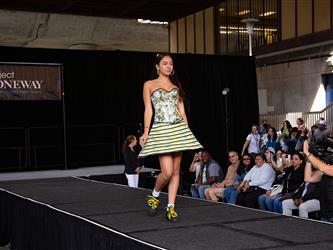 Project Doneway BART paper tickets Fashion Show images