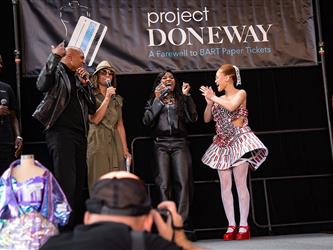 Project Doneway BART paper tickets Fashion Show images