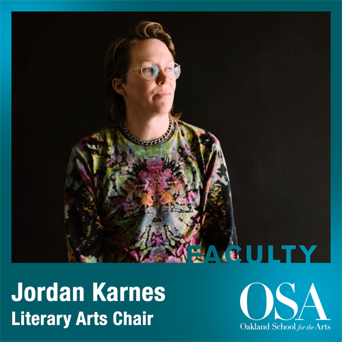 Jordan Karnes, Literary Arts Chair