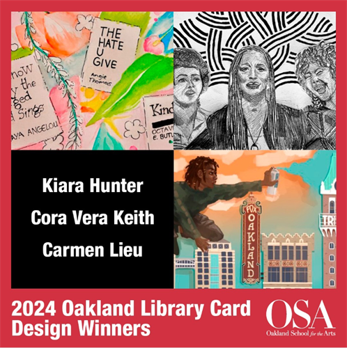 Student Spotlight Instagram Post January 2024 for Kiara Hunter, Cora Vera Keith and Carmen Lieu